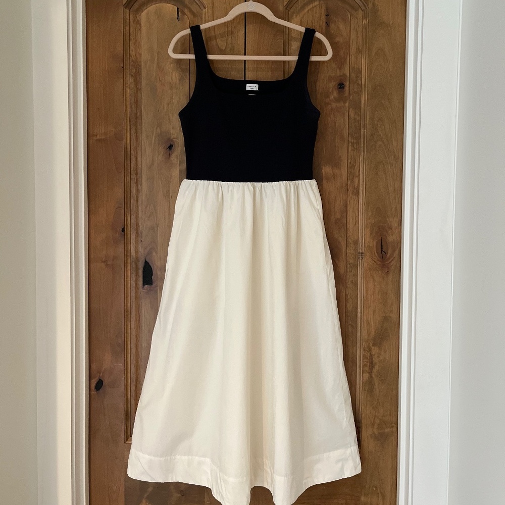 Aritzia Babaton Revive Dress — light birch/black, large
